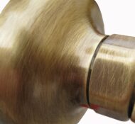 rubinetto a muro rustico in ottone spazzolato per acqua calda e fredda, cod. 03RMRCF, dettaglio