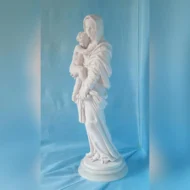 statua della Madonna con Gesù bambino in marmoresina, di altezza 43 cm, cod. 25MGB40MR