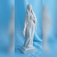 statua della Madonna delle rose altezza 25 cm in marmoresina, cod. 25MDR25MR
