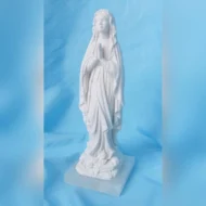 Madonna di Lourdes altezza 17 cm in marmoresina, cod. 25MLO18MR