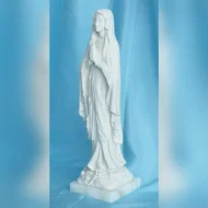 Madonna di Lourdes altezza 27 cm in marmoresina, cod. 25MLO25MR