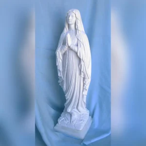 Madonna di Lourdes altezza 59 cm in marmoresina, cod. 25MLO60MR