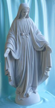 statua della Madonna Immacolata in marmoresina, altezza 100 cm, cod. 25MIM100MR