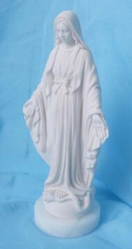 statua della Madonna Immacolata in marmoresina, altezza 17 cm, cod. 25MIM18MR