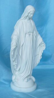 statua della Madonna Immacolata in marmoresina, altezza 24 cm, cod. 25MIM25MR