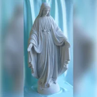 statua della Madonna Immacolata in marmoresina, altezza 100 cm, cod. 25MIM100MR