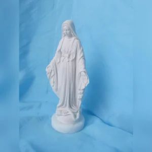 statua della Madonna Immacolata in marmoresina, altezza 17 cm, cod. 25MIM18MR