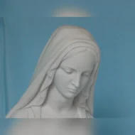 statua della Madonna Immacolata in marmoresina, altezza 51 cm, cod. 25MIM50MR, dettaglio