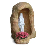 grotta in finta roccia con vasetto, per statua di altezza 70 cm circa, col. pietre del borgo, cod. 14NV70P