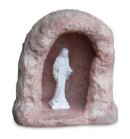 grotta in finta roccia per statue di altezza 25 cm circa col. rosa antico, cod. 14N25RA