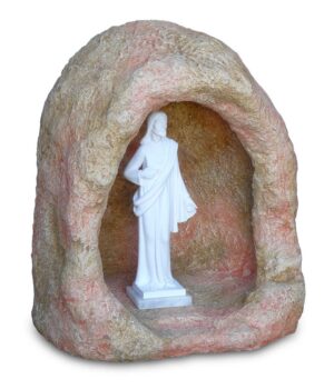 grotta in finta roccia per statue di altezza 40 cm circa col. pietre del borgo, cod. 14N40P