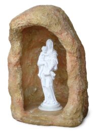 grotta in finta roccia per statue di altezza 70 cm circa col. pietre del borgo, cod. 14N70P