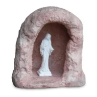 grotta in finta roccia per statue di altezza 25 cm circa col. rosa antico, cod. 14N25RA