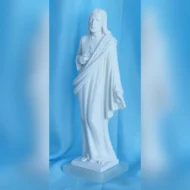 statua del Sacro Cuore di Gesù altezza 26 cm in marmoresina, cod. 25SCG25MR
