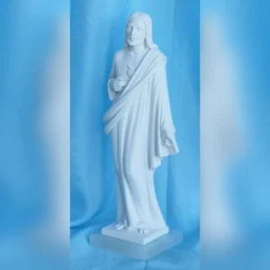 statua del Sacro Cuore di Gesù altezza 26 cm in marmoresina, cod. 25SCG25MR