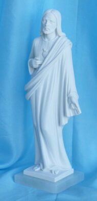 statua del Sacro Cuore di Gesù altezza 26 cm in marmoresina, cod. 25SCG25MR
