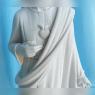 statua del Sacro Cuore di Gesù altezza 26 cm in marmoresina, cod. 25SCG25MR, dettaglio