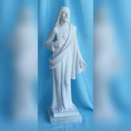 statua del Sacro Cuore di Gesù altezza 43 cm in marmoresina, cod. 25SCG40MR