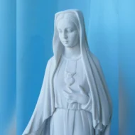 statua del Sacro Cuore di Maria altezza 26 cm in marmoresina, cod. 25SCM25MR, dettaglio