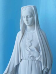 statua del Sacro Cuore di Maria altezza 26 cm in marmoresina, cod. 25SCM25MR, dettaglio