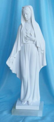 statua del Sacro Cuore di Maria altezza 43 cm in marmoresina, cod. 25SCM40MR