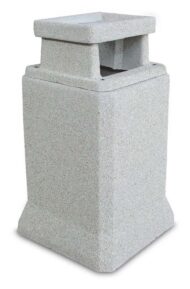 cestino portarifiuti con spegnisigarette col. avorio, cod. 00CPSA
