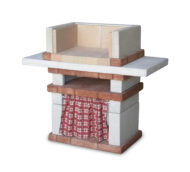 barbecue Emilia 40 con piano col. bianco, 40BEM40PGB