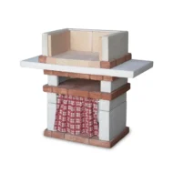 barbecue Emilia 40 con piano col. bianco, 40BEM40PGB