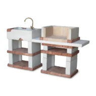 cucina Emilia easy col. bianco, 40CEMEGB, vista dell'interno dei supporti senza tendine