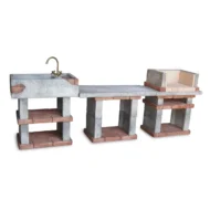 cucina Emilia regular col. antichizzato, 40CEMRAT, vista dell'interno dei supporti senza tendine