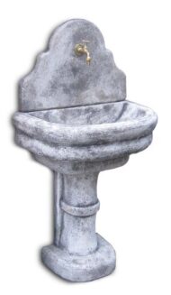 fontana a muro Venezia con supporto col. antichizzato, cod. 03FMVAT