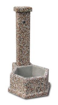 fontana esagonale 45 ghiaia colorata, cod. 03F45C