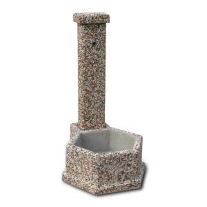 fontana esagonale 45 ghiaia colorata, cod. 03F45C