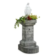 fontana fiorita con Madonna col. antichizzato, cod. 03FFMAT