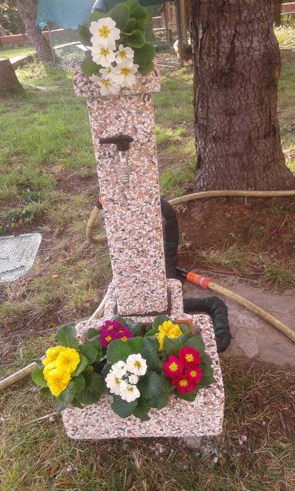 Fontana Da Giardino Quadrata In Alluminio Bel Fer 42/QRR - Colore Tortora - Foto 11