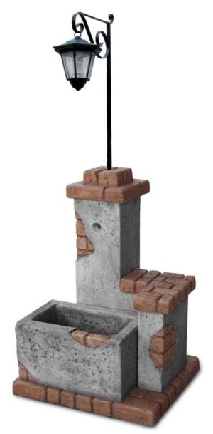 fontana fonte del casale con lanterna col. antichizzato, cod. 03FDCLAT
