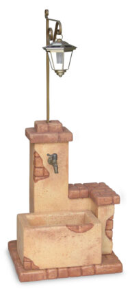 fontana fonte del casale con lanterna col. mattone, cod. 03FDCLM