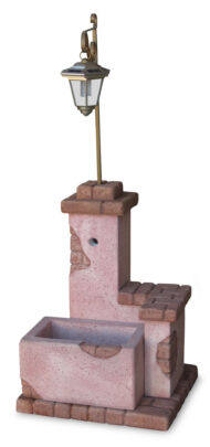 fontana fonte del casale con lanterna col. rosa antico, cod. 03FDCLRA