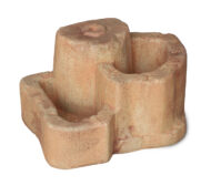 base media in finta roccia per lampada da giardino col. mattone, cod. 11PLMM