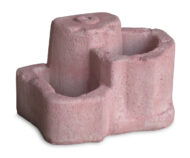 base media in finta roccia per lampada da giardino col. rosa antico, cod. 11PLMRA