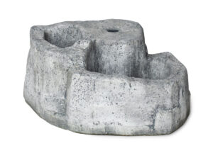 base grande in finta roccia per lampione da giardino col. antichizzato, cod. 11PLGAT