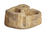 base grande in finta roccia per lampione da giardino col. old stone, cod. 11PLGOS