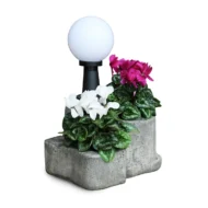 lampada da giardino con base media in finta roccia col. antichizzato, cod. 11PLMATL