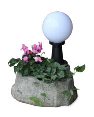 lampada da giardino con base piccola in finta roccia col. antichizzato, cod. 11PLPATL