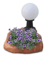 lampada da giardino con base piccola in finta roccia col. mattone, cod. 11PLPML