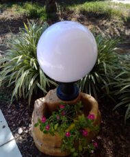 lampada da giardino con base piccola in finta roccia, col. old stone, cod. 11PLPOSL località: Codogno (Lodi)