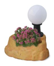 lampada da giardino con base piccola in finta roccia col. pietre del borgo, cod. 11PLPPL