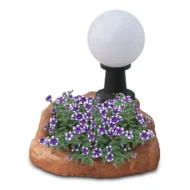 lampada da giardino con base piccola in finta roccia col. mattone, cod. 11PLPML