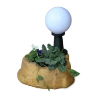lampada da giardino con base piccola in finta roccia col. old stone, cod. 11PLPOSL