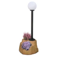 lampione da giardino con base grande in finta roccia col. pietre del borgo, cod. 11PLGPL